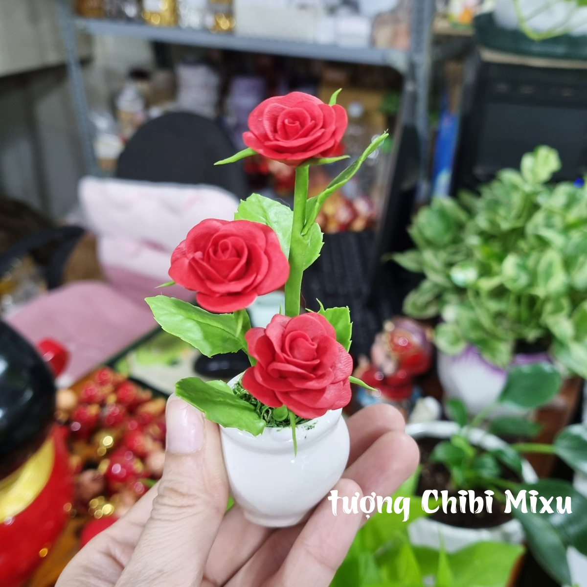 Hoa Hồng bằng đất sét Nhật y hình
