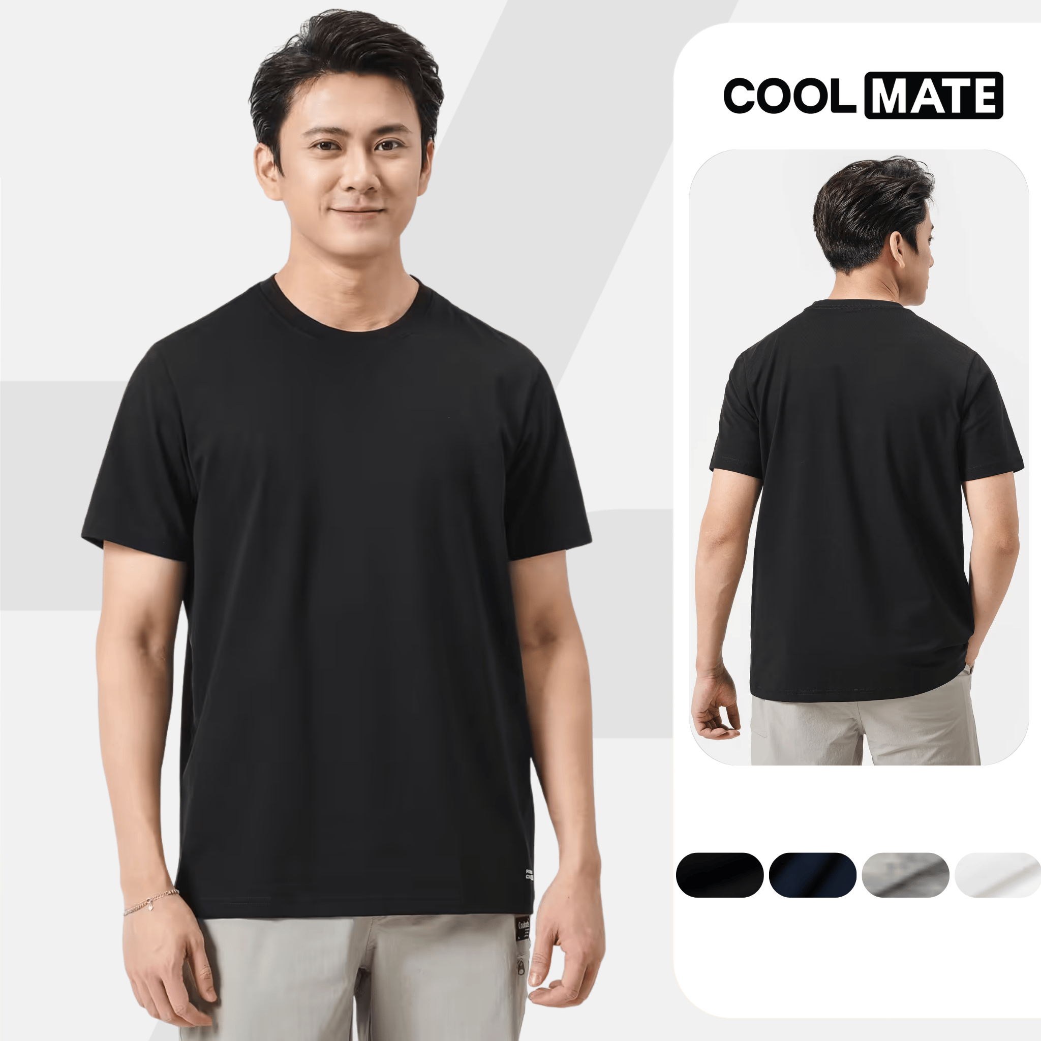 Áo thun nam cao cấp Cotton Compact phiên bản Premium hạn chế nhăn, thoảii mái, thoáng mát nhiều màu - Coolmate