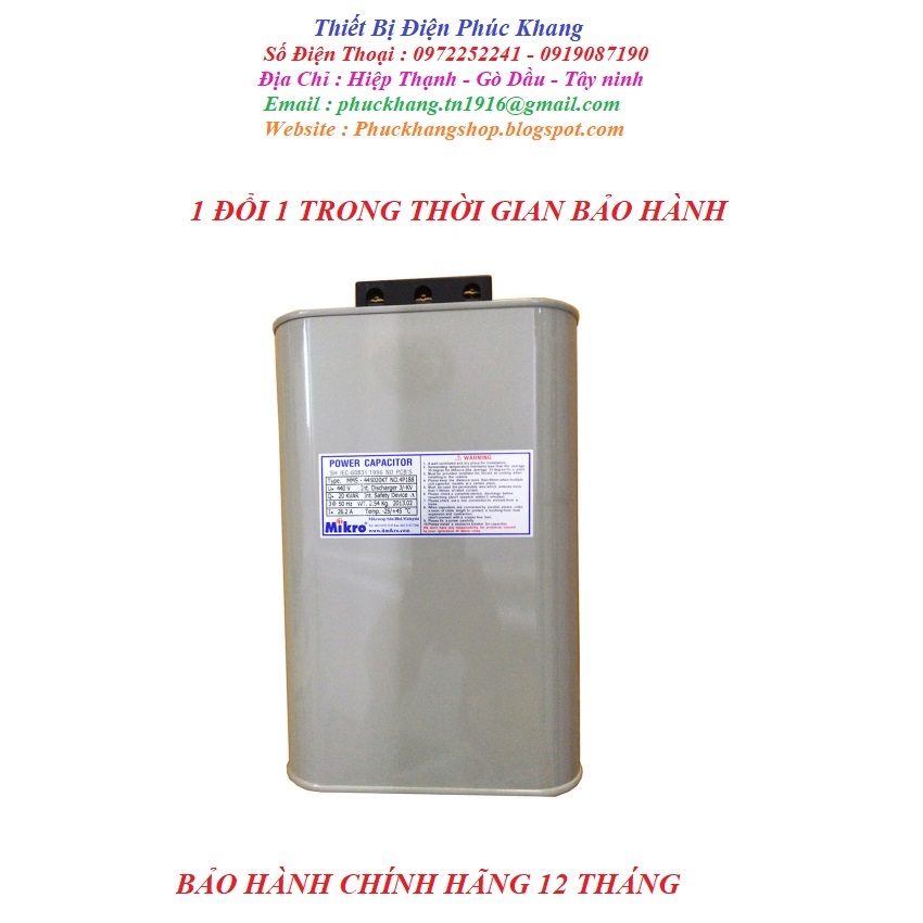 Tụ bù dầu 3pha 440v bu công suất phản kháng tiết kiệm điện mms-445020kt-20kvar-tụ dầu