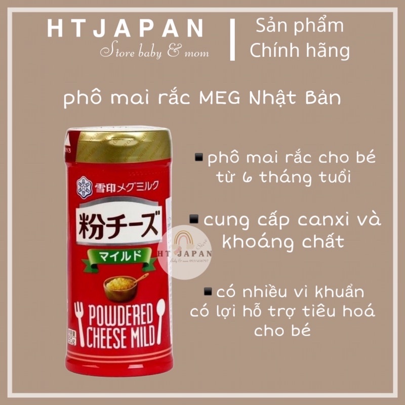 Phô mai rắc cháo, cơm, ăn dặm meg 50gr