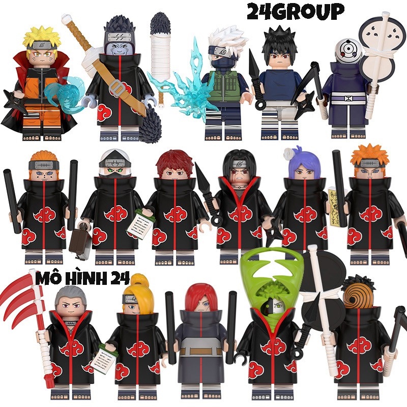 Mô hình lego Mô hình đồ chơi lắp ráp Mô hình hình ảnh hoạt hình Lego✠◕♈ Mô Hình Lắp Ráp Lego anime Nhân Vật Hoạt Hình Naruto AKATSUKI kakashi uchiha itachi sasuke sakura obito madara hokage
