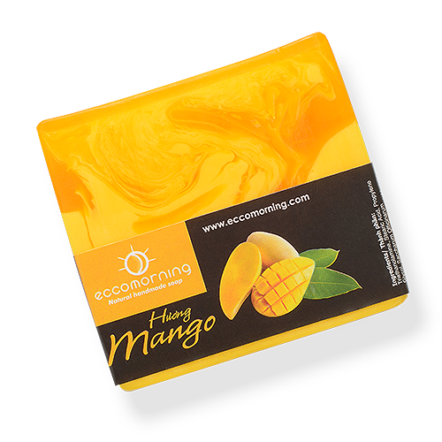 Xà Bông Thiên Nhiên Handmade eccomorning Hình Vuông Hương Xoài - Mango Soap