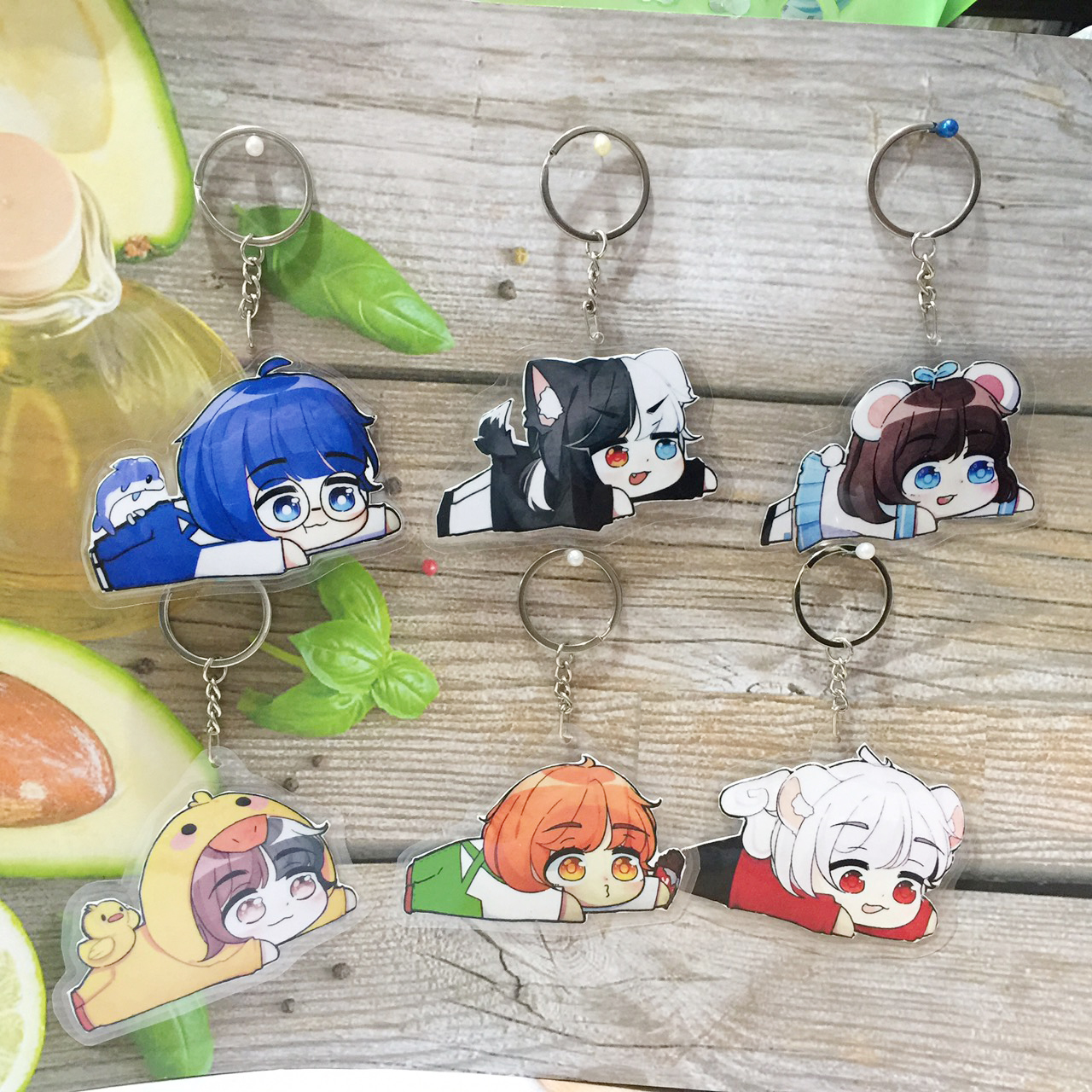 Bộ Móc khóa Hero team chibi 6 móc