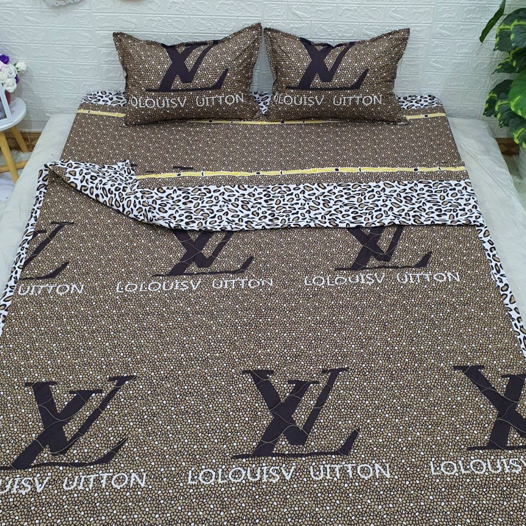 Bộ Chăn Ga Gối Cotton Poly - LV Sao ( 3 Món , 4 Món , 5 Món ) Tiệm Nhà Cá