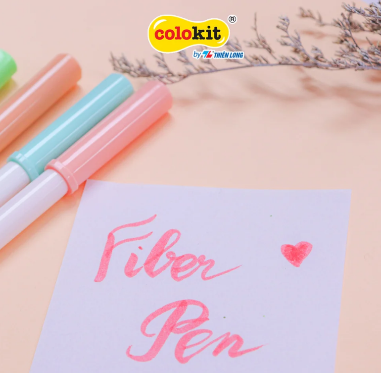 Bút lông 20 màu Pastel Washable Fiber Pen Thiên Long Colokit SWM-C008