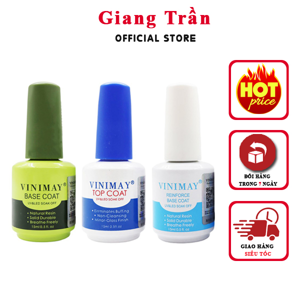 Base top cứng móng Vinimay - Bộ ba làm móng cơ bản cho thợ nail