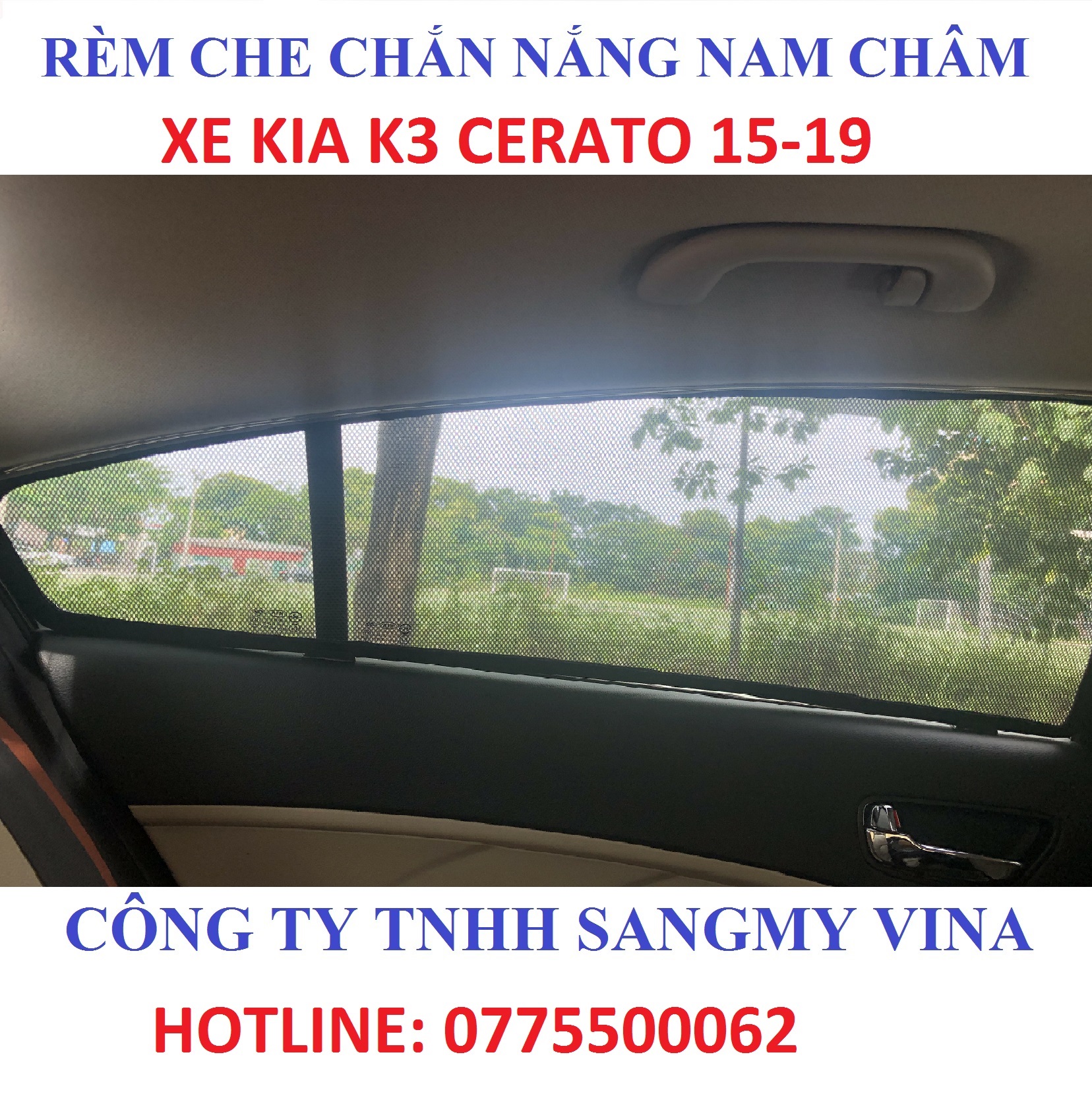 RÈM CHE NẮNG NAM CHAM KIA K3 CERATO 15-19