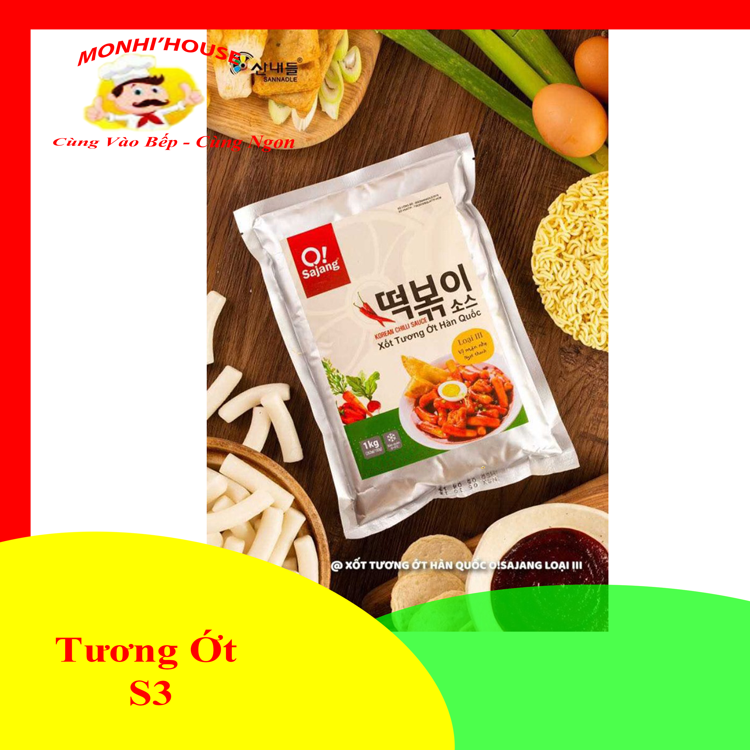 500g sốt tương ớt hàn quốc loại 3 vị mặn nhẹ, ngọt thanh_Doanvatgiasi