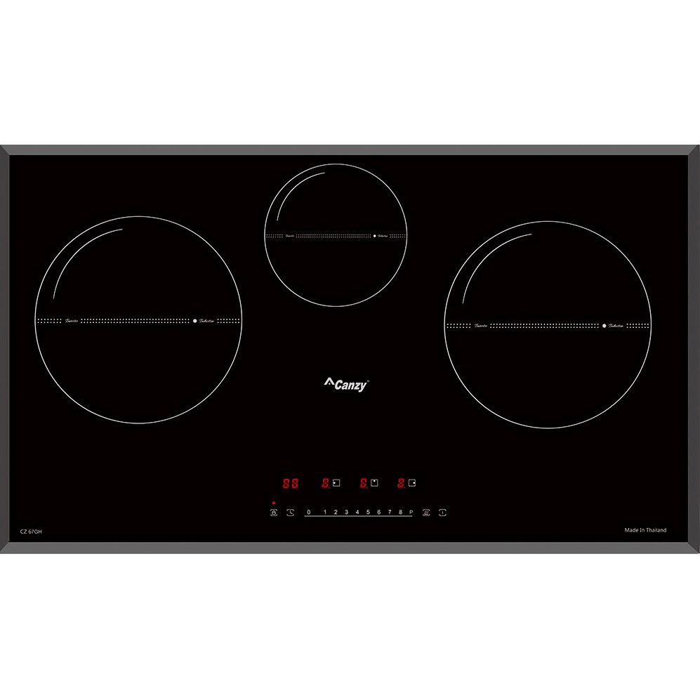 Bếp từ Canzy CZ 67GH (Bếp ba: 3 từ dài, Nhập khẩu THAILAND)
