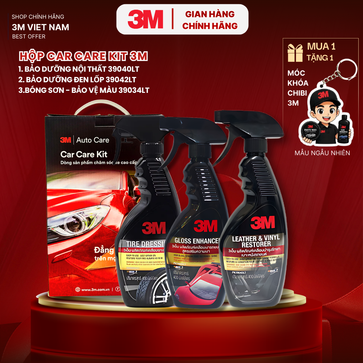 [ TẶNG HỘP DIY+KHĂN SQ21] Bộ sản phẩm chăm sóc xe hơi toàn hoàn hảo nội thất - lốp - bóng sơn - Nhập khẩu Thái Lan