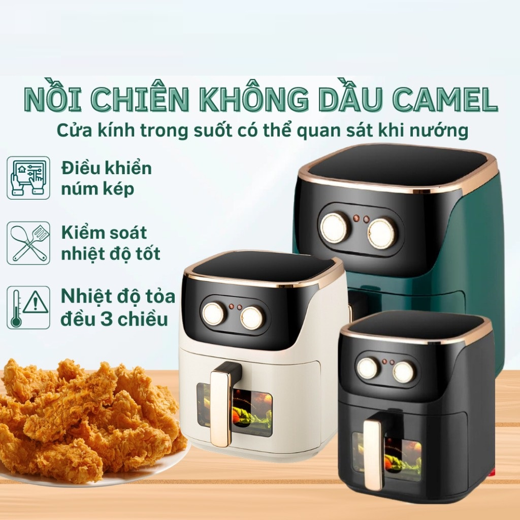 Nồi chiên không dầu, nồi chiên lọc dầu Camel 10 lít
