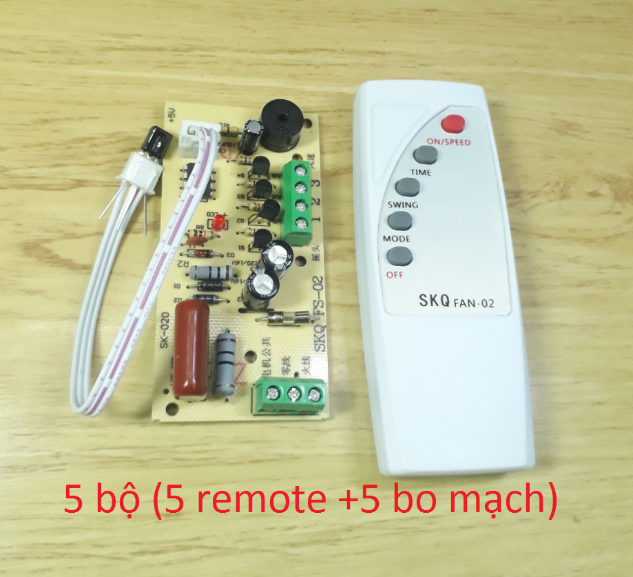 Combo 5 bộ SKQ-02 FAN Bộ điều khiển quạt từ xa ,điều khiển từ xa cho quạt ,quạt điều khiển