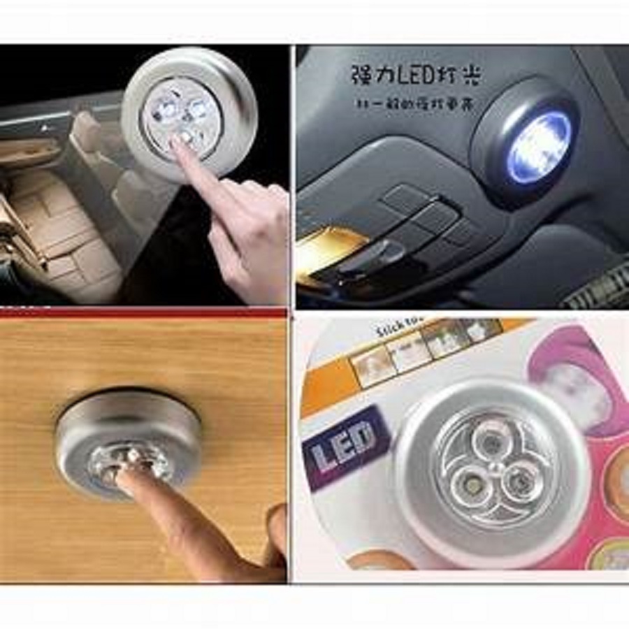 Bóng đèn led dán tường 3 bóng siêu sáng - đèn led dán tường 3 bóng cảm ứng chạm - đèn led treo tường - đèn ngủ - đèn tủ đồ