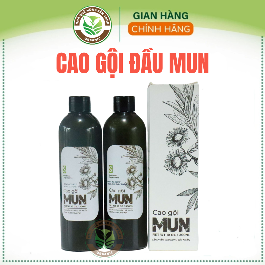 Cao gội đầu mun, dưỡng tóc mun htx sinh dược 300ml- dưỡng, phục hồi, mọc tóc