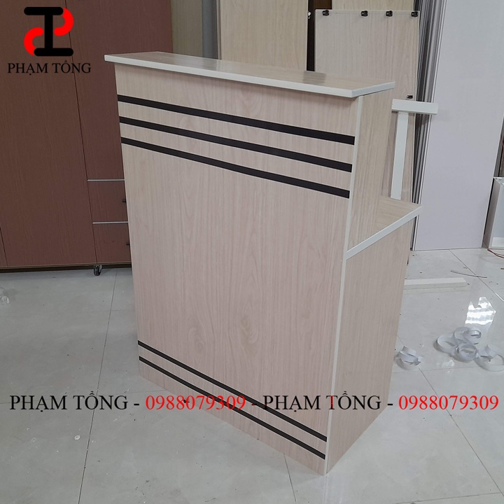 Quầy thu ngân mini màu gỗ dành cho shop nhỏ _ hàng cao cấp