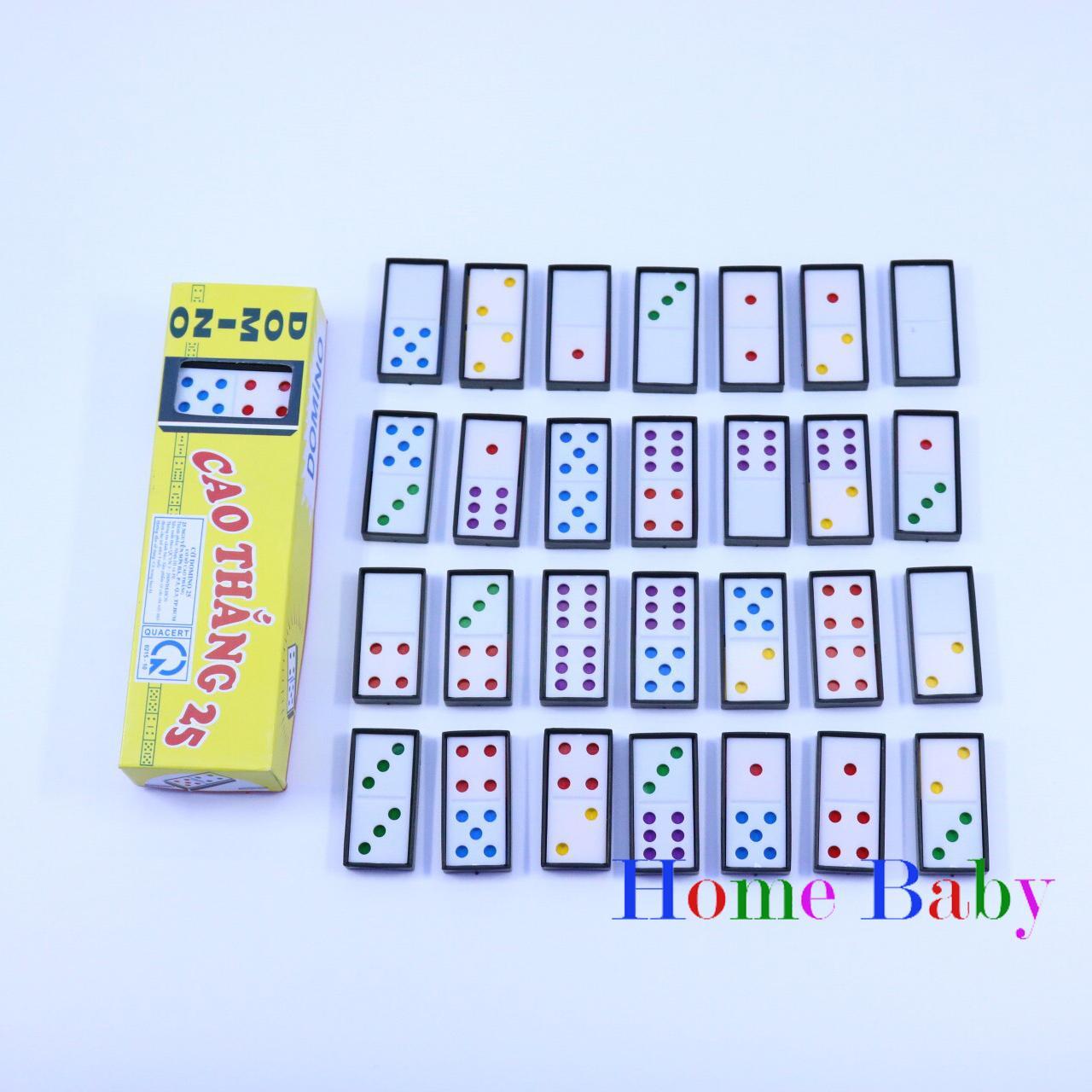 Bộ Cờ Domino Giải Trí Cao Thắng 25 chất liệu nhựa gồm 28 quân cờ