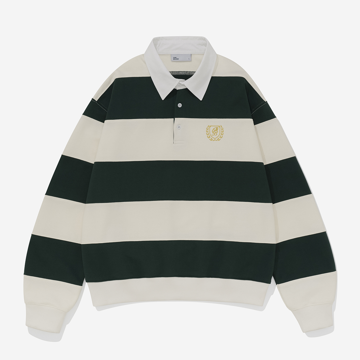 Áo nỉ sọc Owlbrand Rugby/ Rêu