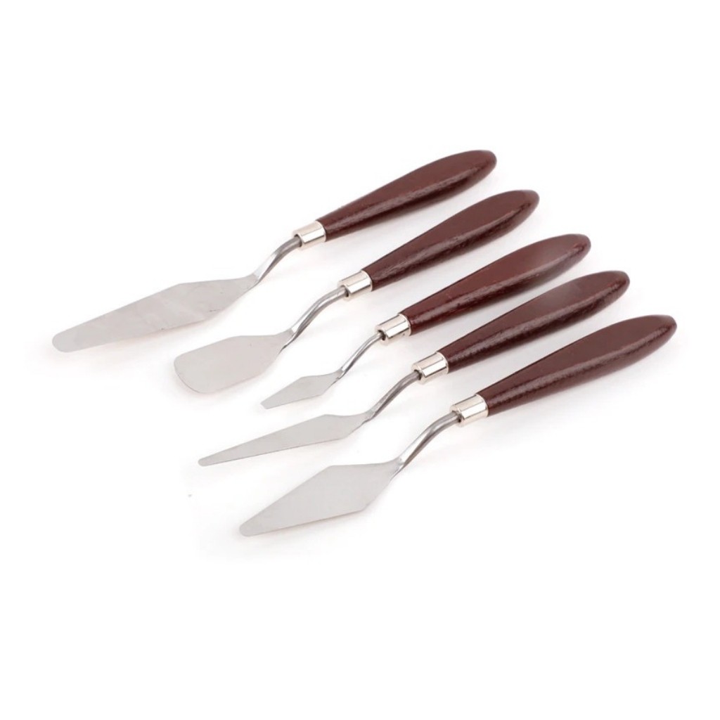 Bộ 5 Dao Chà Láng Mini Cán Gỗ từ 17cm đến 25cm