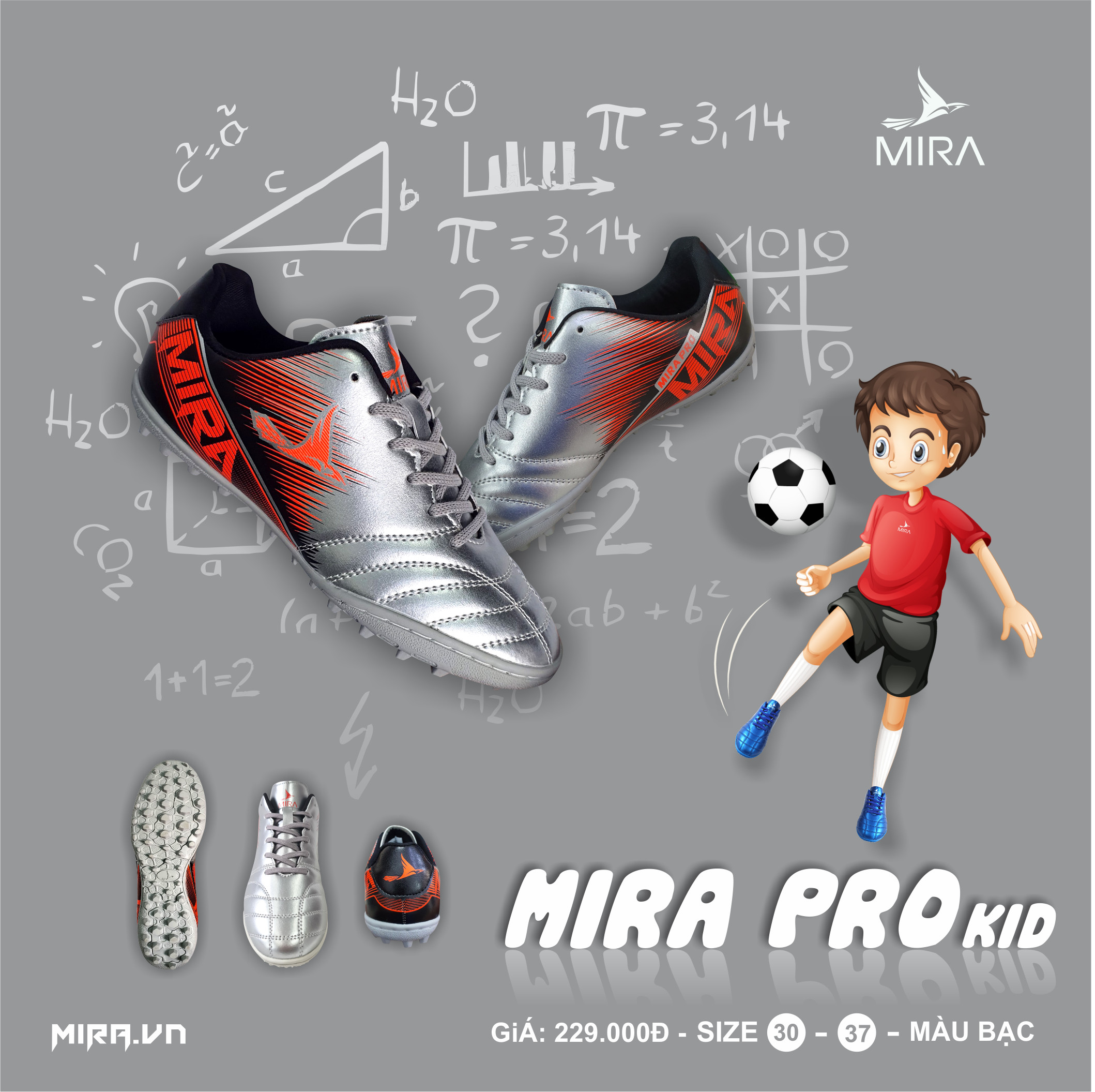 [sale] GIÀY ĐÁ BÓNG TRẺ EM SÂN CỎ NHÂN TẠO - ĐẾ TF