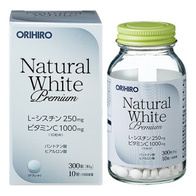 VIÊN UỐNG TRẮNG DA NATURAL WHITE PREMIUM ORIHIRO (HỘP 300 VIÊN) - HÀNG NỘI ĐỊA NHẬT CẢI THIỆN LÀN DA THÂM SẠM CẤP ẨM CHO LÀN DA TRỞ NÊN ĐÀN HỒI VÀ SĂN CHẮC
