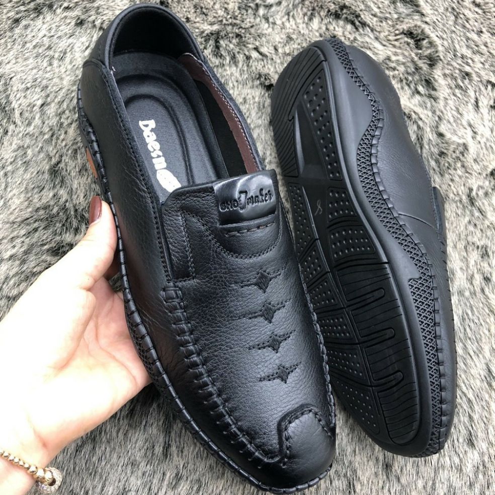 giá sỉ giầy mọi nam da bò tấm mềm êm ôm chân giầy da nam cao cấp giầy nam thông dụng MS100003444