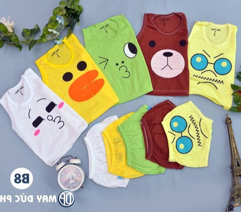 Set 5 bộ áo ba lỗ quần chip cho bé trai