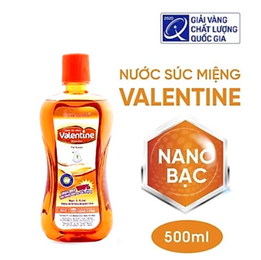 Nước súc miệng Valentine 500ml không cồn, thơm miệng, ngừa hôi nhiệt miệng- Sao Thái Dương