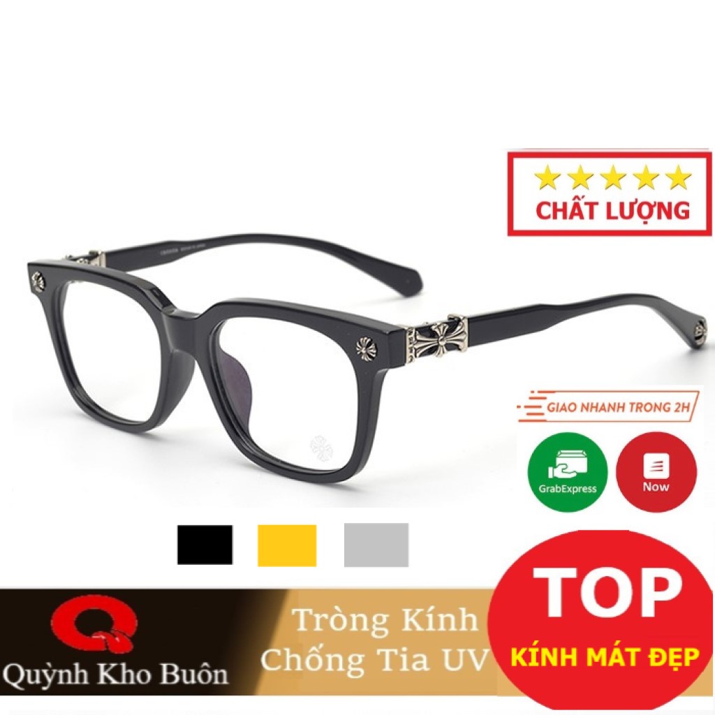 Kính mát Chrome hearts Hàng Hiệu nhật bản nam nữ - Gọng kính mắt thời trang 2021 Q2273