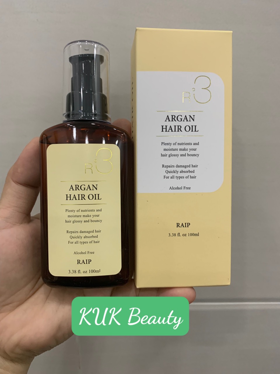 [HCM]DƯỠNG TÓC CHUYÊN SÂU ARGAN HAIR OIL R3 ( màu vàng)