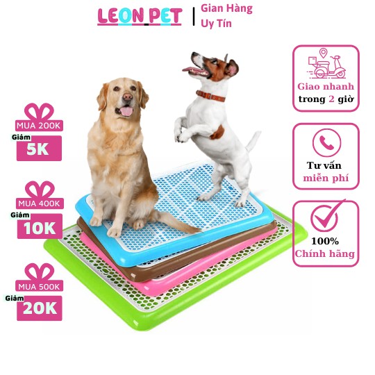 Khay vệ sinh cho chó lớn và nhỏ - Tặng 3 tấm tã giấy -khay đi vệ sinh cho chó đực và chó cái