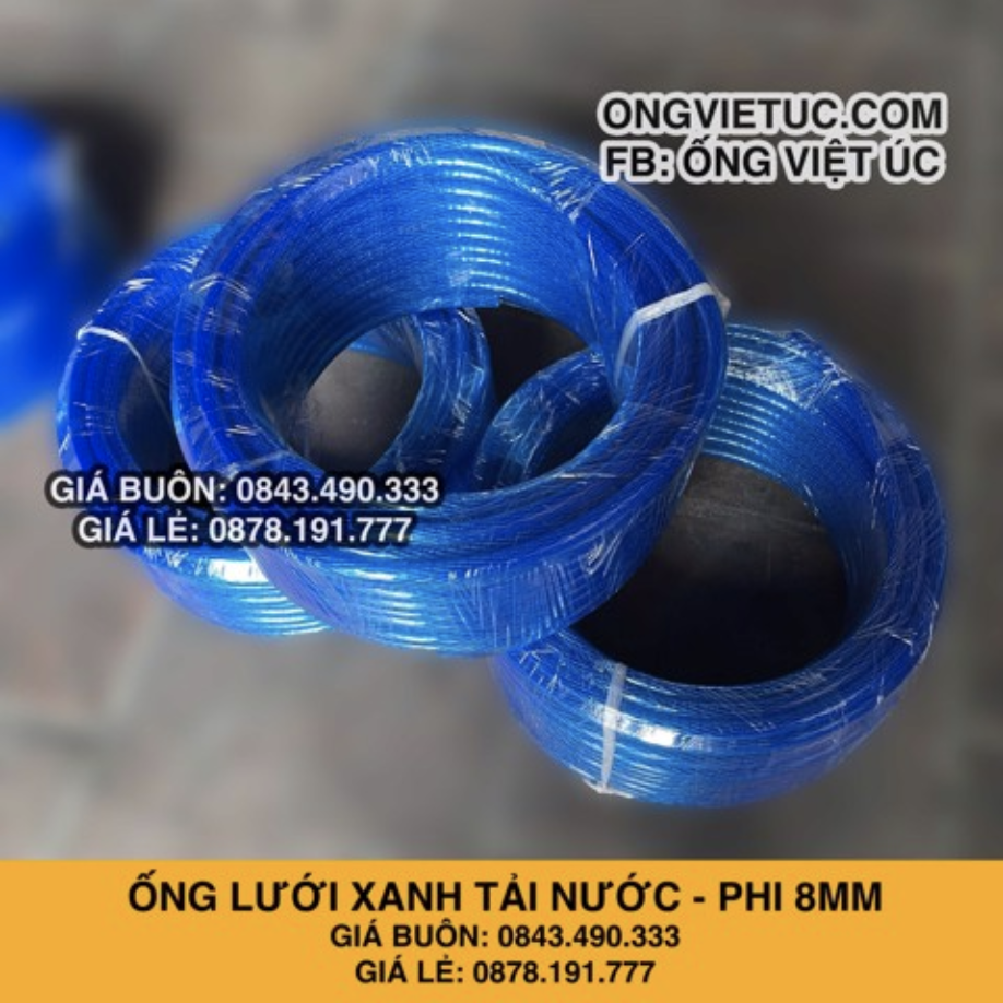Ống nhựa lưới dẻo pvc phi 8mm cuộn 44m - ống nhựa mềm tưới cây - ống nhựa việt úc