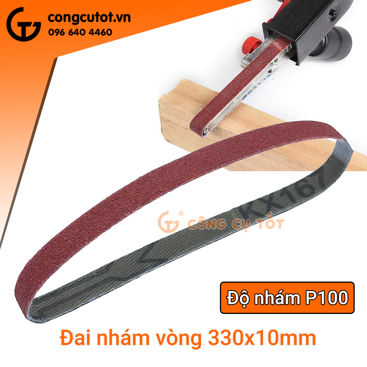 Đai nhám vòng cho máy mài đai 330x10mm độ nhám 100