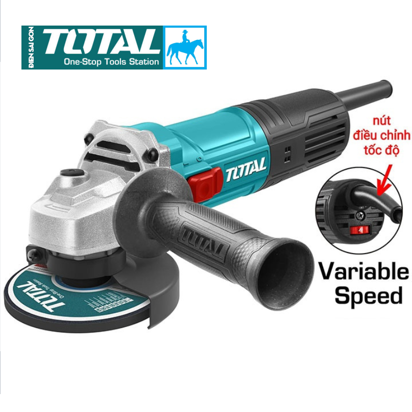 Máy cắt máy mài góc nút điều tốc điều chỉnh tốc độ 900w đĩa 100mm total tg108100365 tg109100565