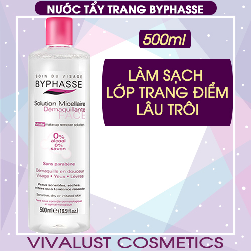 [HCM]Nước Tẩy Trang BYPHASSE Micellar Make-Up Remover Solution (500ml)