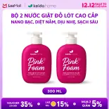 Nước Giặt Đồ Lót Cao Cấp Keido.home Pink Foam 300ml – Nano Bạc, Diệt Nấm, Dịu Nhẹ, Sạch Sâu