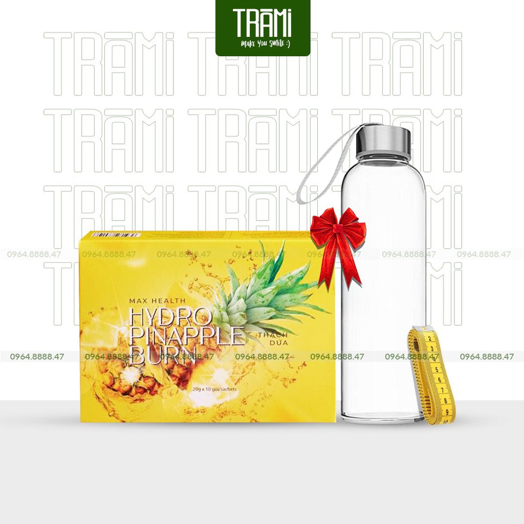 Thạch dứa giảm cân hydro pinapple burn , thách thức mọi cơ địa, giảm cân hiệu quả an toàn, hộp 10 gói