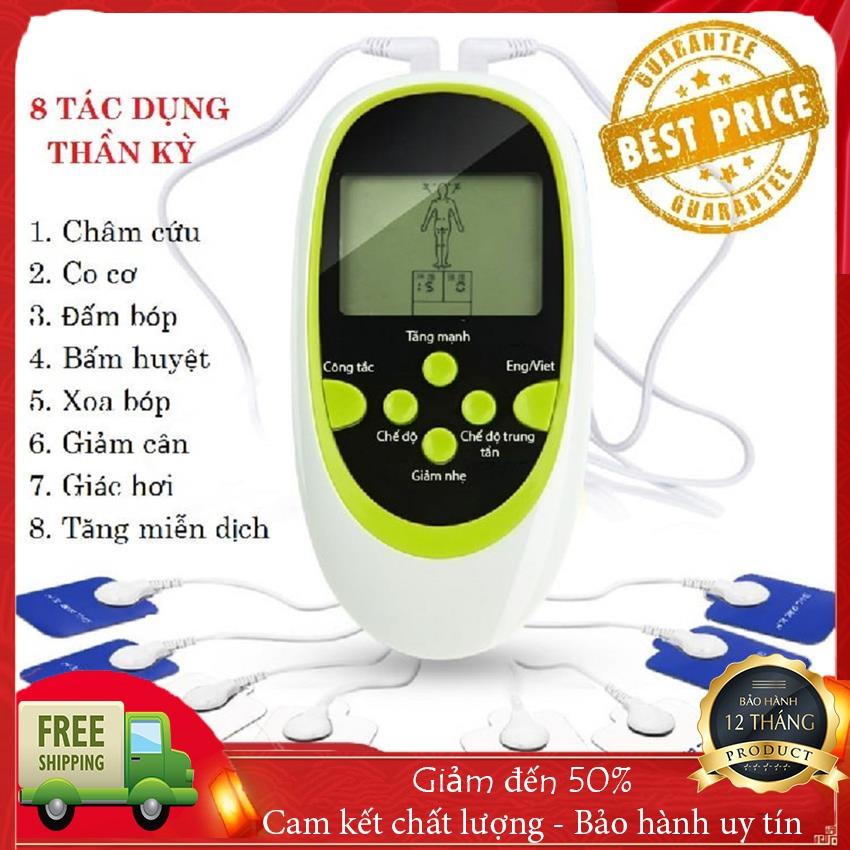 Máy Massage Trị Liệu Đa Năng - GIẢM ĐAU NHANH, AN TOÀN,  8 Miếng Dán Gel Chắc Chắn, Xung Điện Mạnh Chăm Sóc Sức Khỏe Tốt - Máy Matxa Toàn Thân, Máy Massage - SALE 50% - SUMO