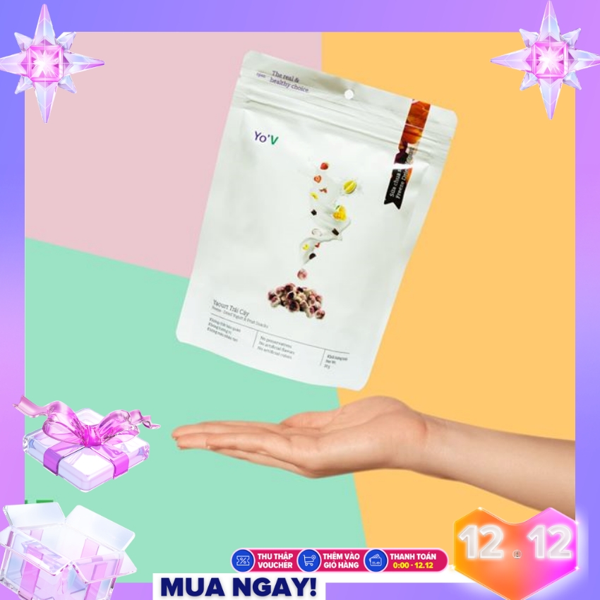 [HOT TREND] Túi 50gr Sữa chua sấy khô trái cây thập cẩm Yo’V sữa chua khô cho bé Yo’V bánh ăn dặm sữa chua trái cây thập cẩm cho bé sữa chua khô viên quà vặt dinh dưỡng cho gia đình bánh sữa chua cho bé tại Siêu Thị Gia Đình Là Số 1