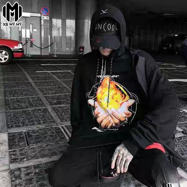 [HCM]ÁO HOODIE NỈ NGOẠI NAM NỮ SIÊU NGẦU MÀU ĐEN HUYỀN BÍ TPn9