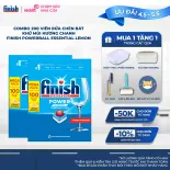 Combo 200 Viên Rửa Chén Bát Khử Mùi Hương Chanh Finish Powerball Essential Lemon