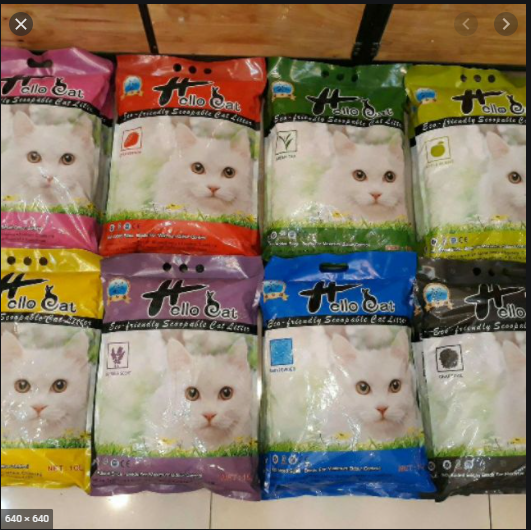 Cát vệ sinh cho mèo HELLO CAT 10lit - Cát Hút ẩm tốt mùi dễ chịu Cát vệ sinh cho mèo HELLO CAT