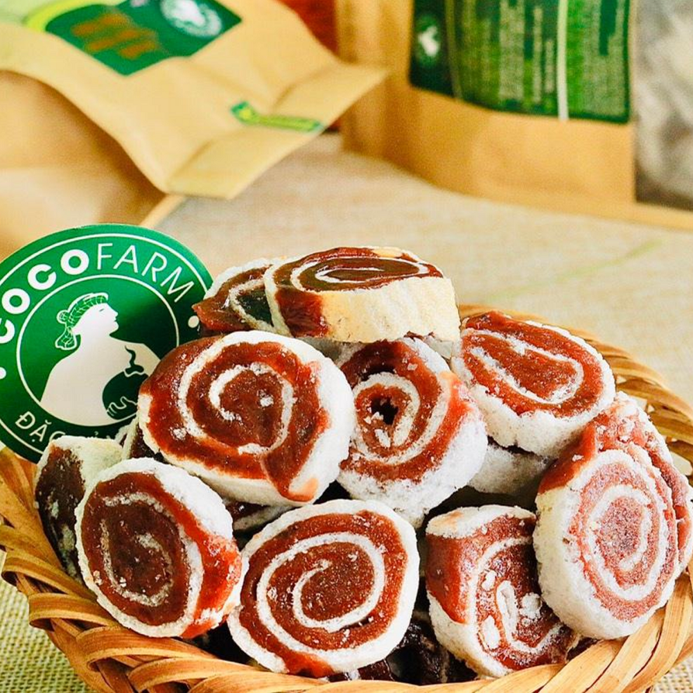 Kẹo Chuối tươi cuộn bánh tráng Cocofarm