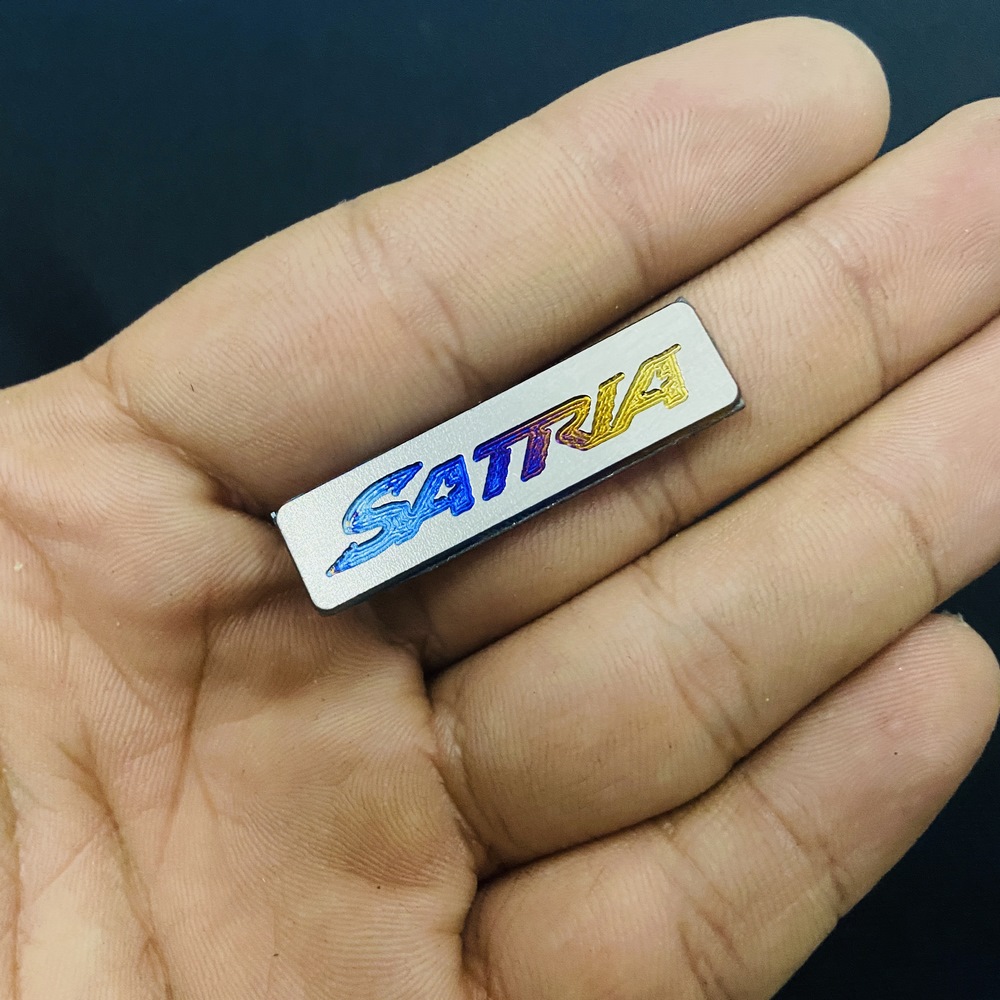 Satria new - tem dán trang trí xe,dán xe titan logo chữ sâtria