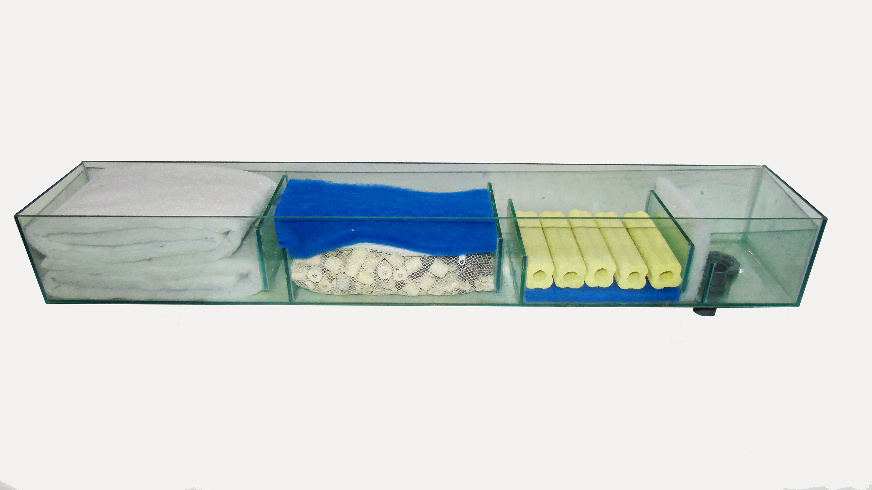 Hộp lọc tràn trên bể cá, kính 5 ly,  dài 1m