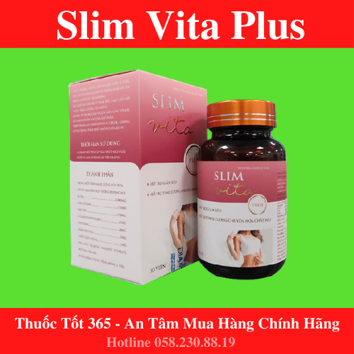 [HCM]Giảm cân Slim Vita plus- Hỗ Trợ Giảm Cân An Toàn Hiệu Quả- - Chính hãng- MITA