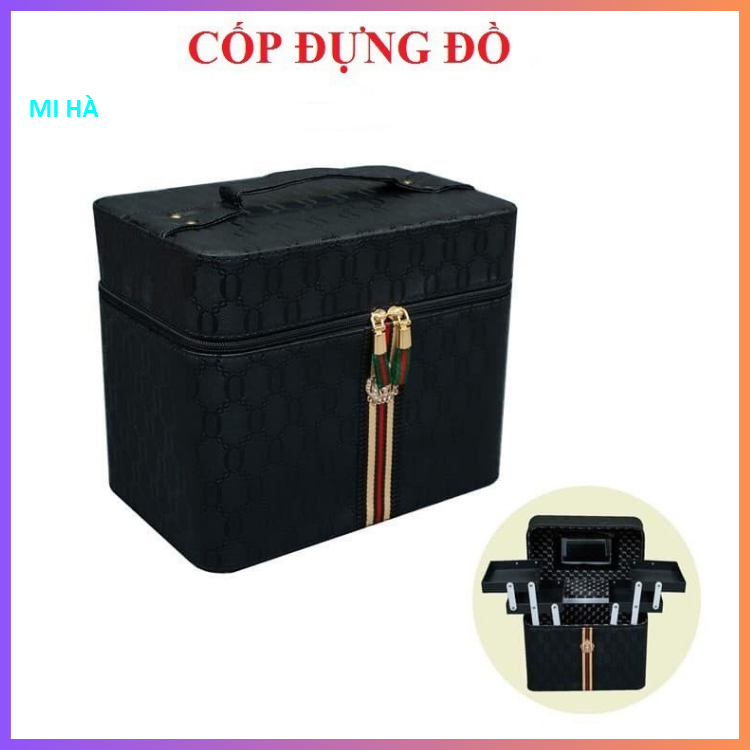 Cốp Trang Điểm Hộp Đựng Đồ Nối Mi Nail Phun Xăm Túi 2 Tầng 4 Khay Tiện Dụng Hộp Đựng Phụ Kiện Đa Năng_Cốp Đựng Đồ_ Phụ Liệu Mi Hà