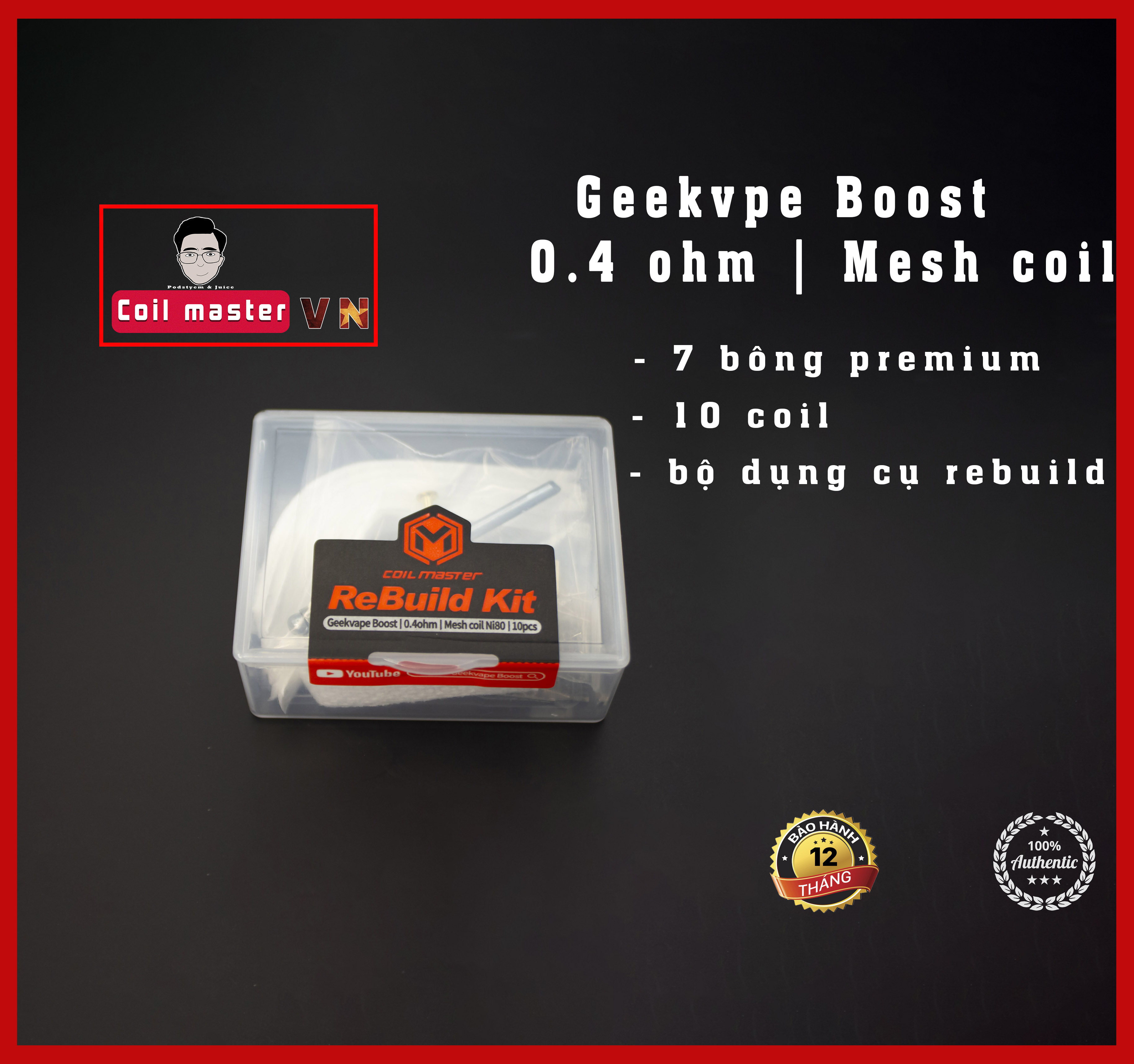 Bộ Rebuild Kit Geekvape Aegis Boost 0.4ohm - Rebuild occ 0.4 cho Aegis boost / Dotmod