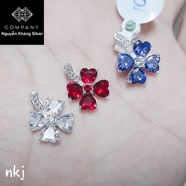 Mặt dây chuyền nữ bạc ta hình cỏ 4 lá