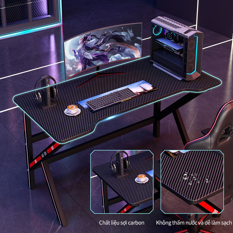 Bàn làm việc & Bàn gaming,dùng cho chơi game làm việc - Bàn máy tính - bàn học - Bàn Văn Phòng - Bàn Làm Việc, chắn lắp ráp dễ dàng