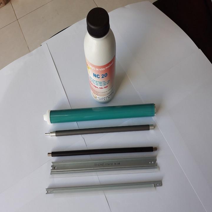 Bộ linh kiện hộp zin 85A, Canon 325: Mực nạp, Trống Drum, Trục từ, trục sạc, Gạt lớn, gạt nhỏ, dùng bơm (đổ), thay thế cho hộp mực máy in HP 1102, 1102w, 1132, 1212, m1212nf, p1102, Canon LBP6000, MF3010, 6018, 6020, 6030, 6030w